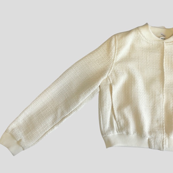 Jason Wu Tweed Bomber Cream Jacket Sz. M - Picture 10 of 14